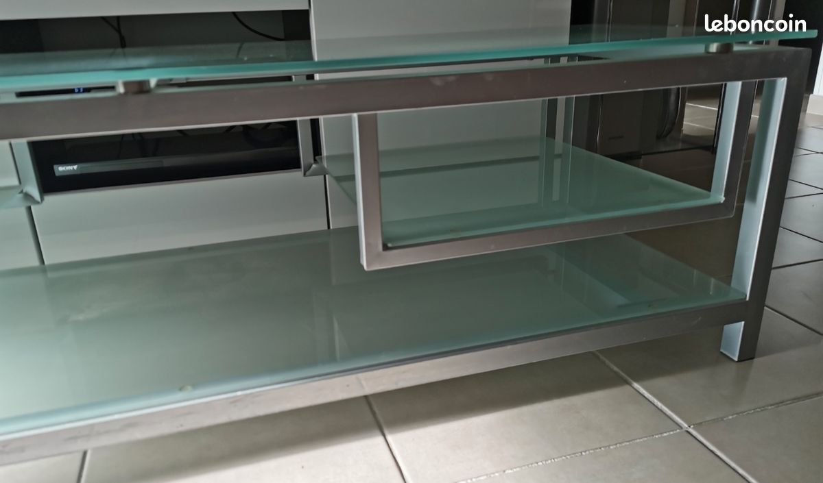 Meuble TV en verre traitté épais (image 4)