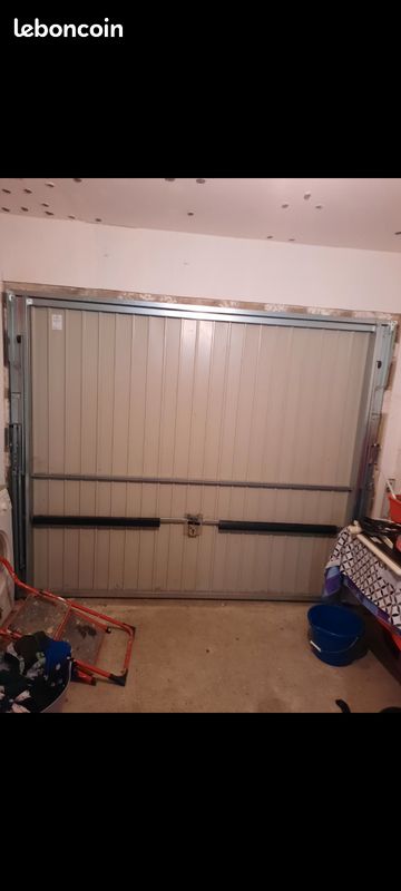 Porte de garage basculante 200x240 cm blanche (image 1)