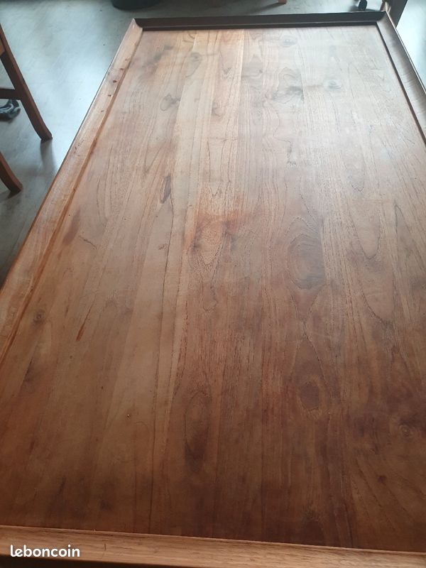 Table basse en Teck 2 tiroirs : Négociation possible (image 2)