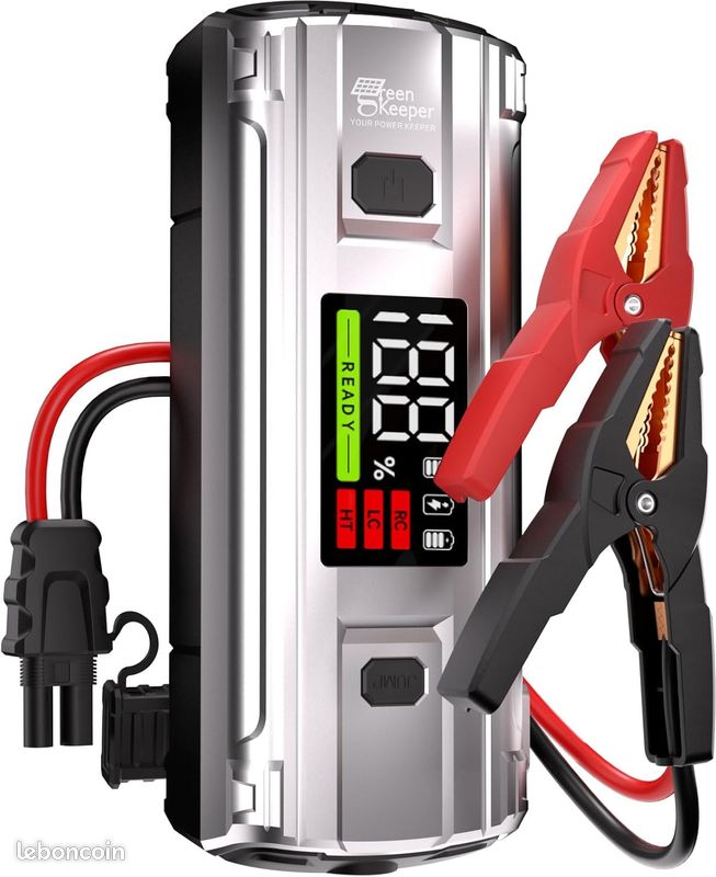CARHEV 3000A Booster Batterie Voiture 24000mAh - Démarreur Portable Avec LED Et USB