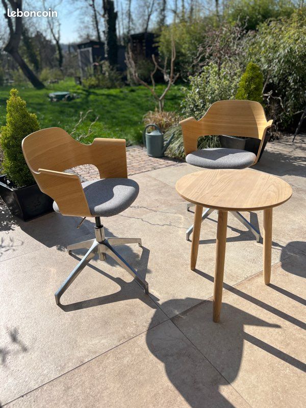 2 fauteuils Fjällberget + table bois (image 2)