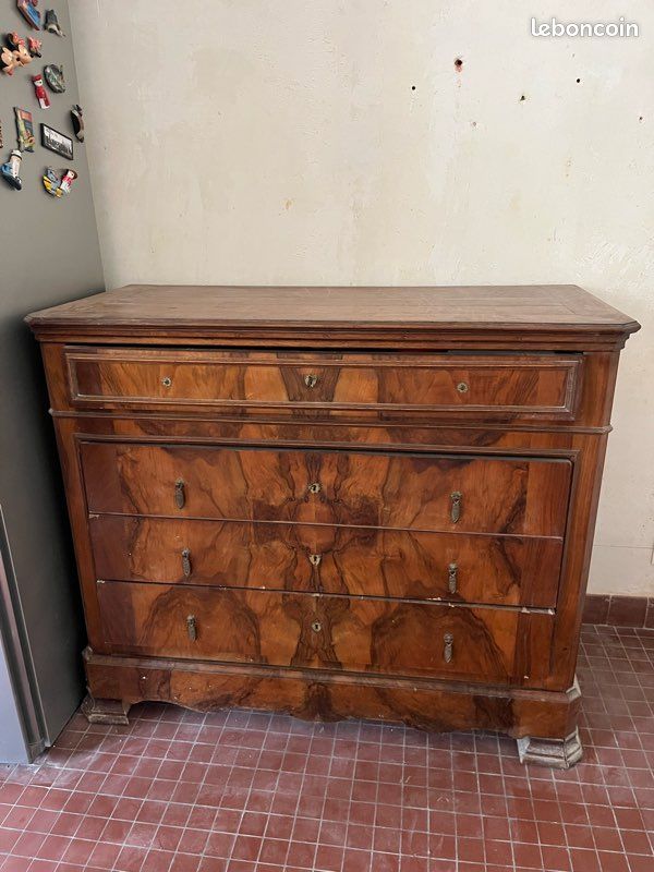 Commode ancienne style Louis Philippe bois (image 1)