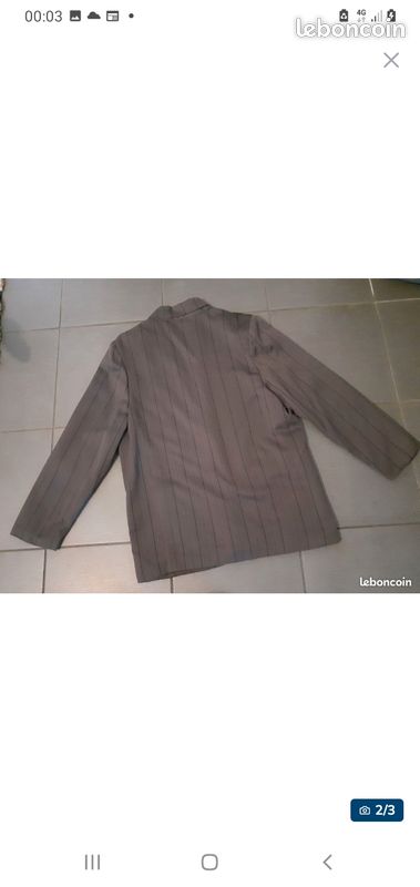 Veste marron/rayures noires T38 (image 2)