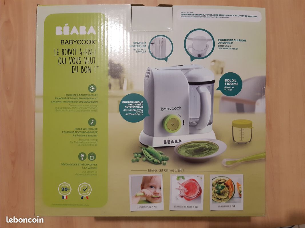 BEABA Cuiseur vapeur - mixeur pour bébé BabyCook® néon pas cher 