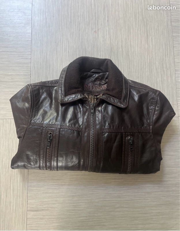 Veste en cuir marron (image 2)