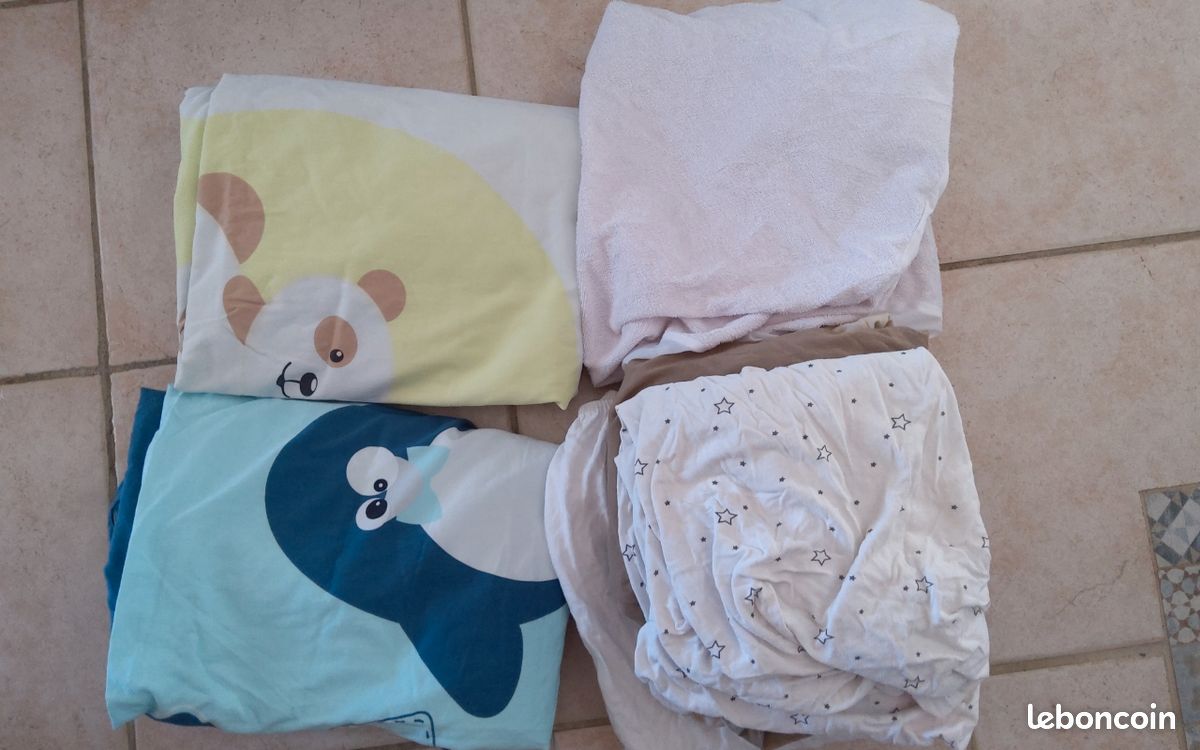 Linges de lit bébé 60 x 120 (image 1)