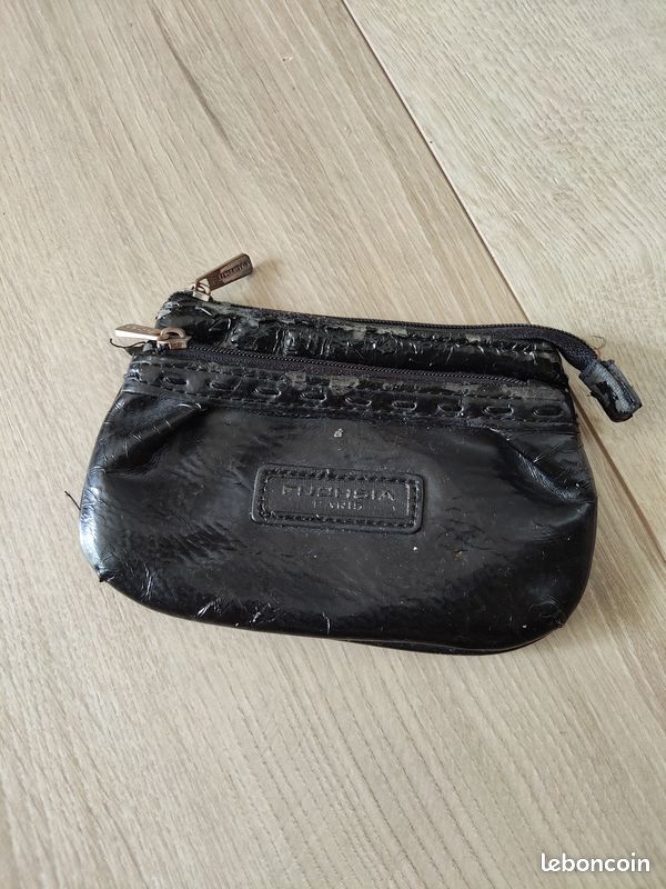 Porte monnaie noir vernis (image 1)