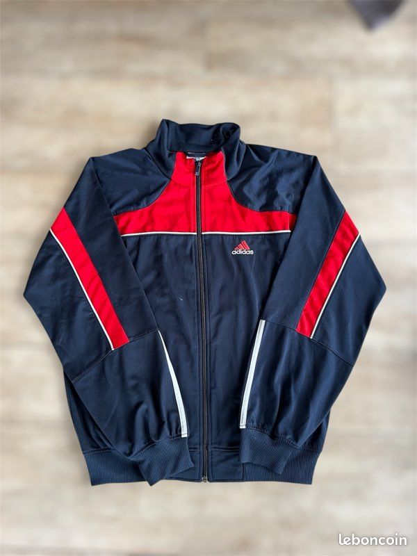 Vintage Jacket Veste Adidas Vintage Bleu Blanc Rouge Veste Adidas - Main Image