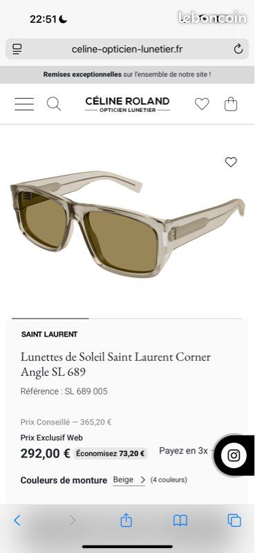 Lunetiers Lunette De Soleil Paiement En Fois Nacre Solaire