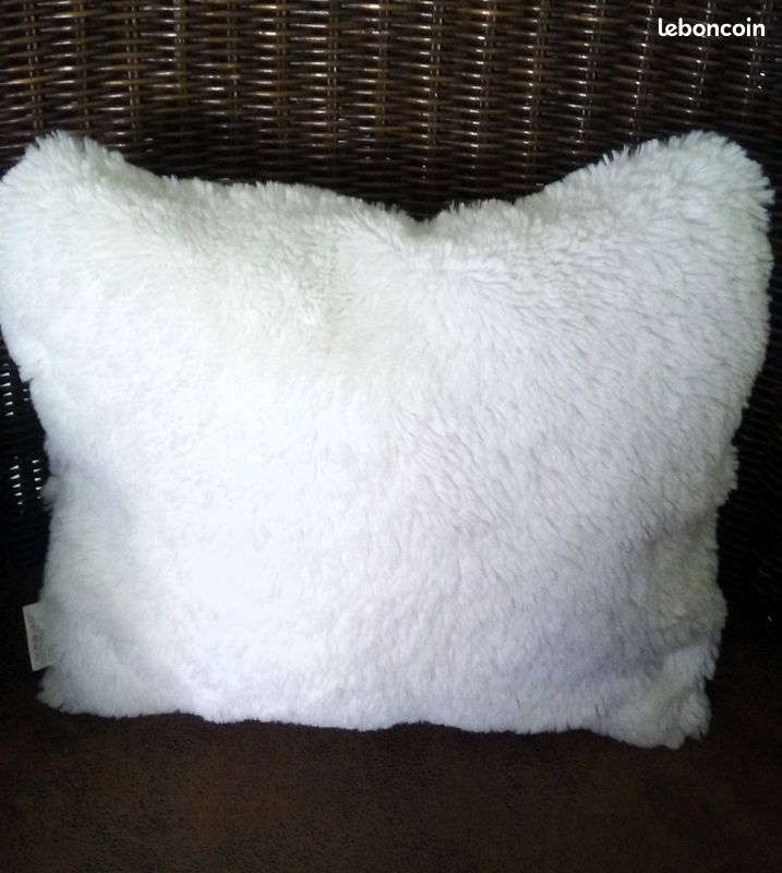 Coussin Déhoussable 45 X 45 Cm En Fausse Fourrure – Toundra - Coussin