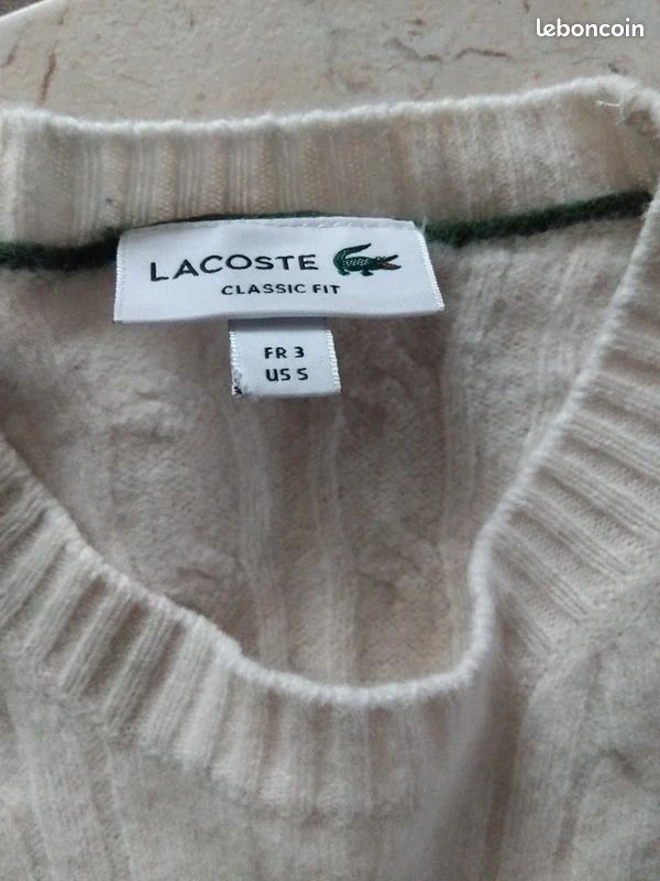 Pull en laine lacoste t S (image 2)