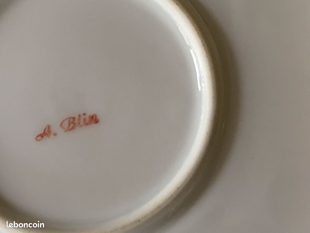 Service à dessert blanc et or A.BLIN (image 4)