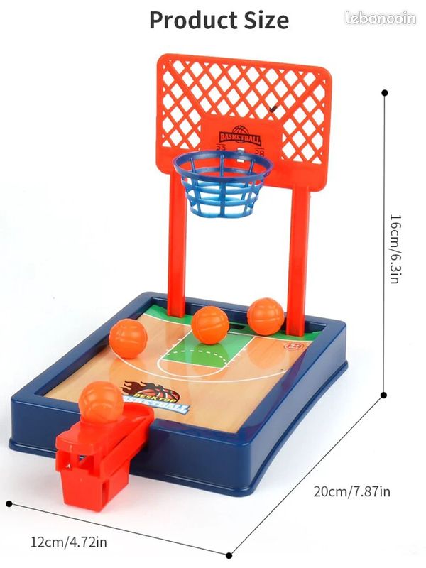 Jeu De Basket-ball De Bureau – Plateau Avec Paniers – ABS – Portable – Pour Enfants Et Adultes – Coordination œil-main