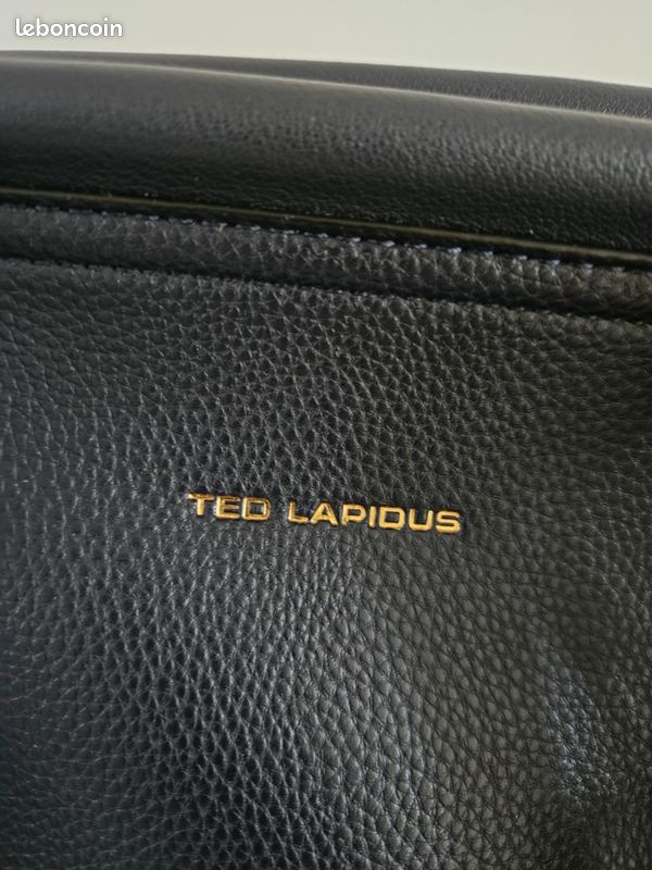 Sac à Main Vintage Ted Lapidus Années 80 - Simili Cuir Marine, Style Main/bandoulière