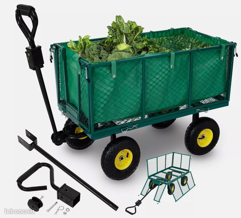 Chariot de Transport – 550kg - Chariot de Jardin - Chariot à Outils - Neuf - Livraison gratuite (image 1)