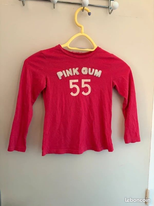 T-Shirts Basiques en Coton pour Filles, Automne, Manches Longues, Sans Étiquette, Col Rond, Superposition, Léger, 15-16 Ans, Rose