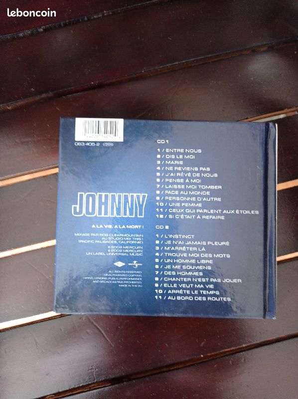 Double cd de Johnny Hallyday a la vie, a la mort (image 3)