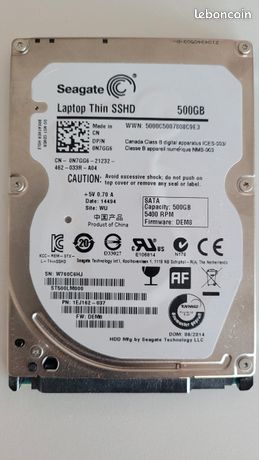 Disque Dur Interne Seagate Momentus 500Go – Modèle ST9500325ASG – Format 2,5″ – Occasion Reconditionné