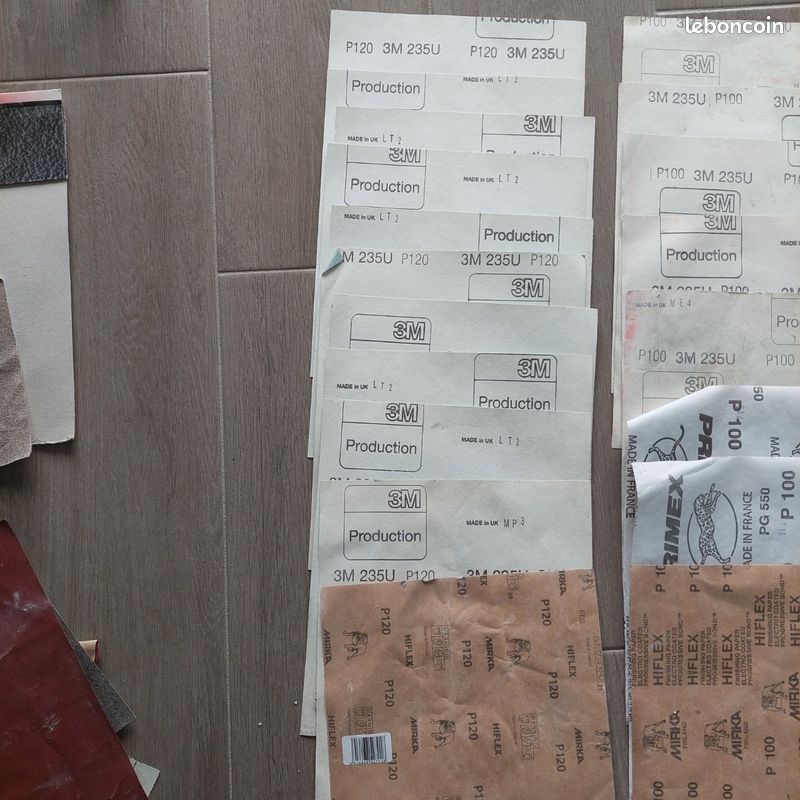 Lot 27 Feuilles Abrasives Neufs (3M, Mirka, Primex) + Stock Bonus (image 2)