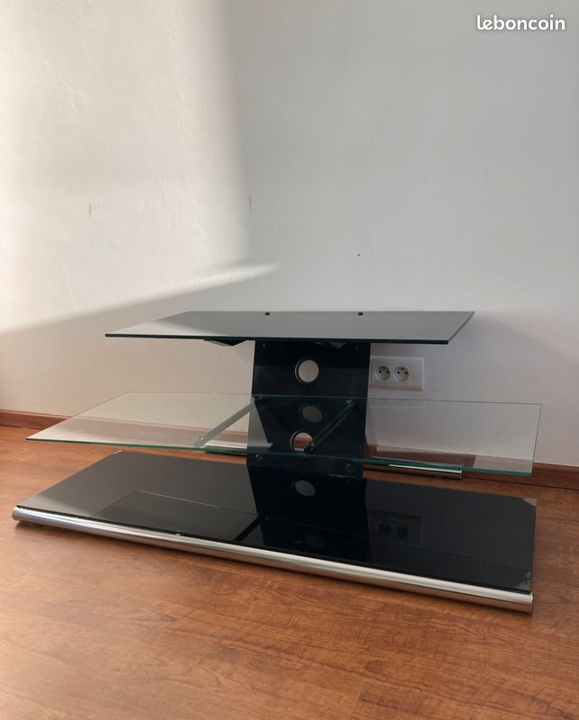Meuble TV en verre à 3 étages (image 2)