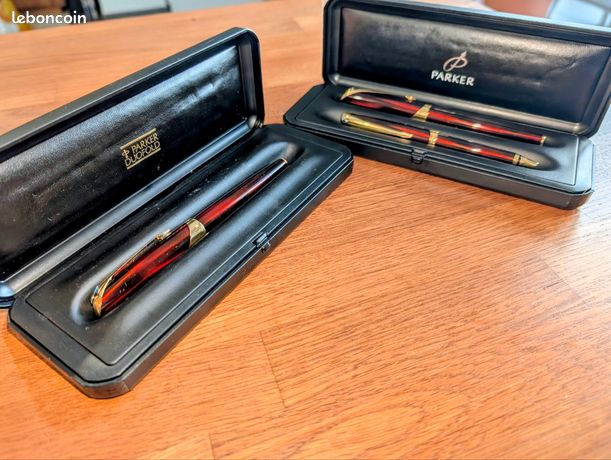 Parure 3 Stylos Parker Sonnet - Plume, Roller, Bille - Set Prestige Avec écrin - Neuf Sans Boîte