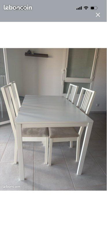 Table salle à manger 4 chaises (image 2)