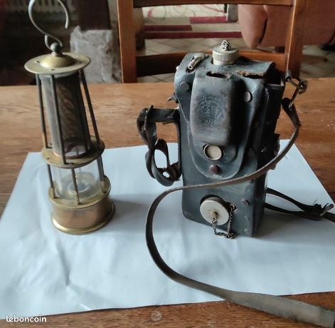 Lampe de mineur Puits Couriot Saint-Etienne - 1950