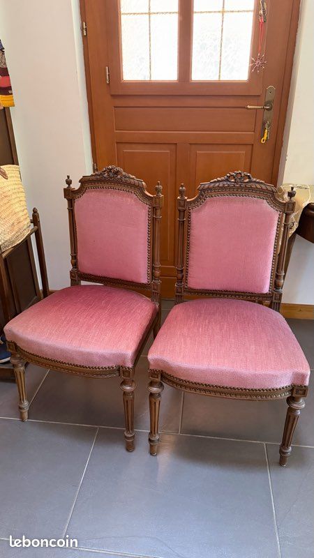 2 Chaises victoriennes refaites (image 1)