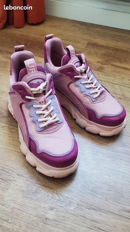 Buffalo Binary Buffalo Chaussure Rose Basket Buffalo Flamme