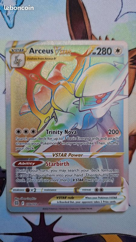 Carte Pokmon Arceus VSTAR Rainbow NEUVE EN 176/172 - Collection Carte Pokmon Arceus VSTAR Rainbow NEUVE EN 176/172 - Collection
