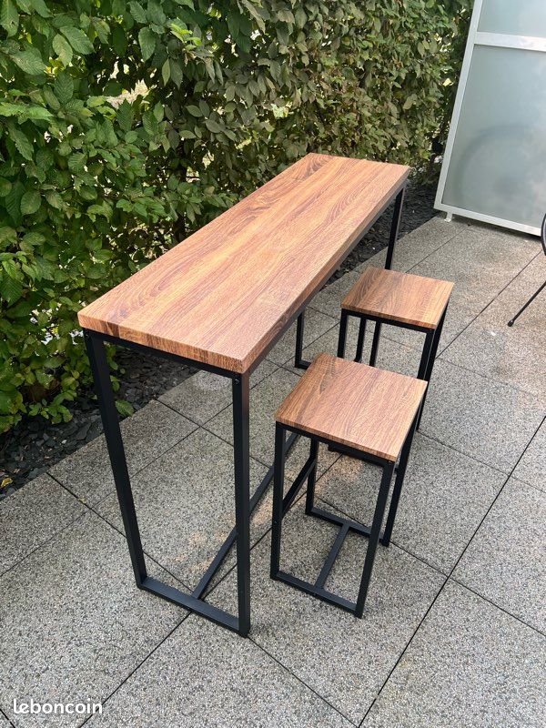 Bar + 2 tabourets assortis (image 1)