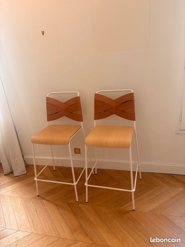 Lot de 2 tabourets scandinaves (image 2)
