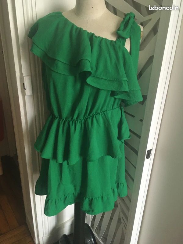 Robe bandeau plissée - Vert clair - FEMME | H&M FR
