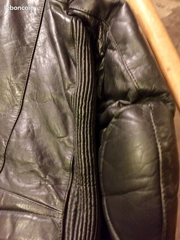 2 blousons Biker cuir noir (image 5)