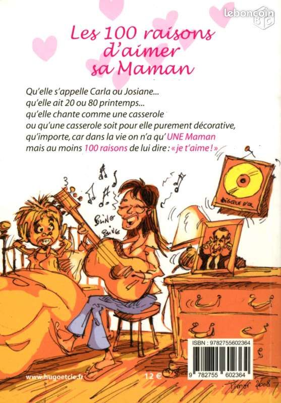 Livre LES 100 RAISONS D'AIMER SA MAMAN - État Neuf (image 3)