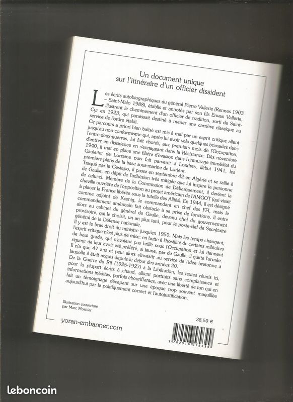 Faire face 1926-1950 Textes autobiographiques d'un officier breton au service de la France Général Pierre Vallerie Erwan Vallerie Maroc colonialisme guerre du Rif seconde guerre mondiale Résistance (image 2)