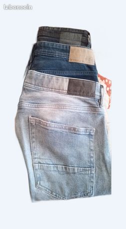 ESPRIT Jeans Homme Coupe Droite - Denim Coton Bio Et Recyclé
