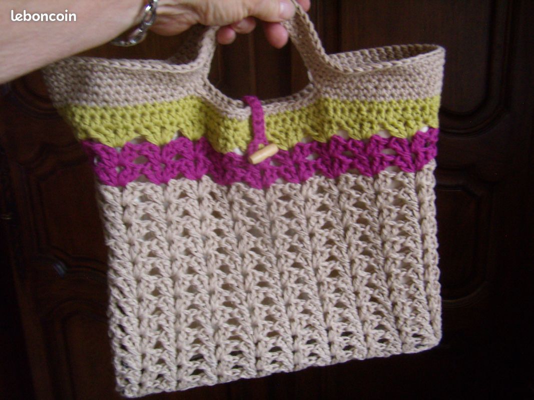 Sac à main chic, Boho, petit sac crocheté main , (image 1)