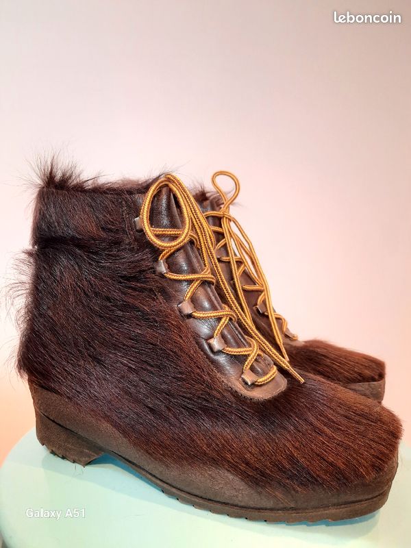 Bottines hiver fourrures vintage année 70 (image 6)