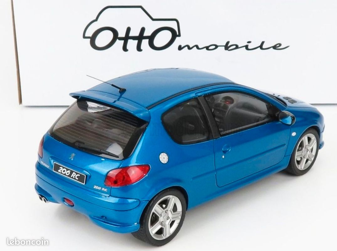 Miniature OttOmobile Peugeot 206 RC – Échelle 1/18, Résine Blanche