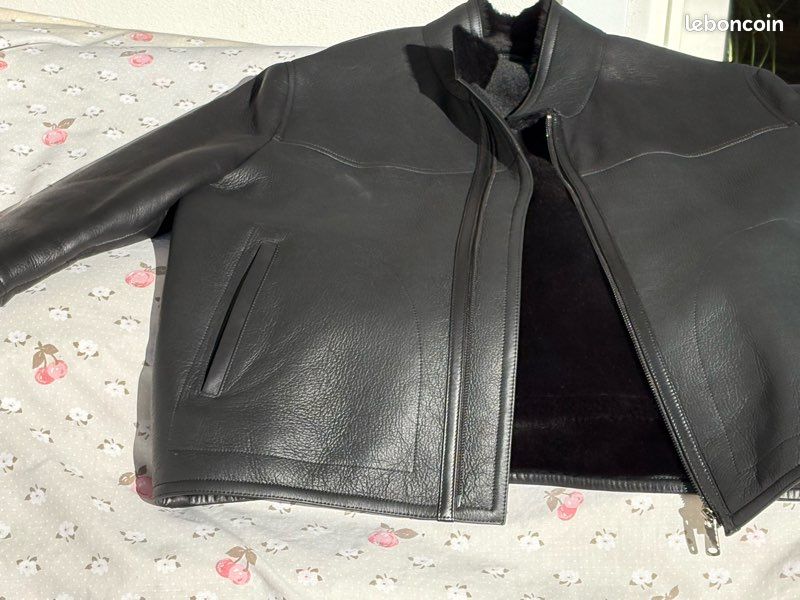 Blouson En Cuir Retourné Agneau Toscane - Taille 36 Femme - Occasion Très Bon état