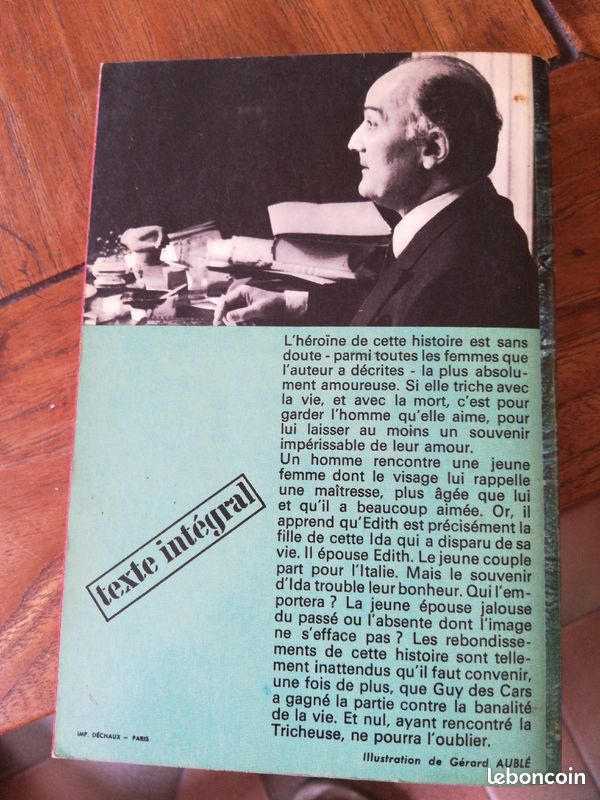 Livre la tricheuse de Guy des cars (image 2)
