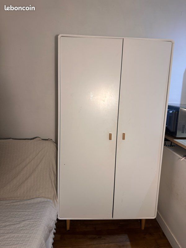 Armoire blanche 2 portes - très bon état (image 2)