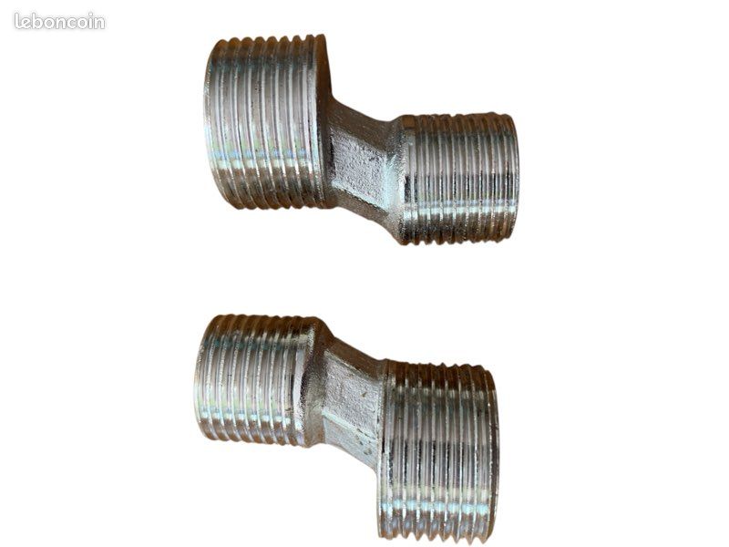 Lot De 2 Raccords Doubles Pour Bonde Excentrique – Connecteur Métallique Réglable Pour Robinet De Salle De Bain