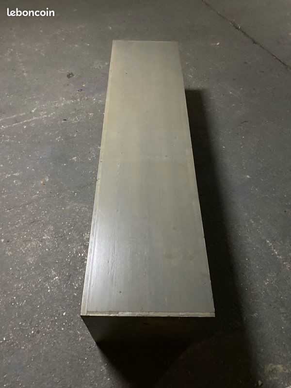 Meuble menuiserie gris pour etagere ou meuble tv 45x40x160 (image 4)
