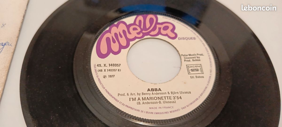 Vinyle 45 t Abba Take a chance on me (image 3)