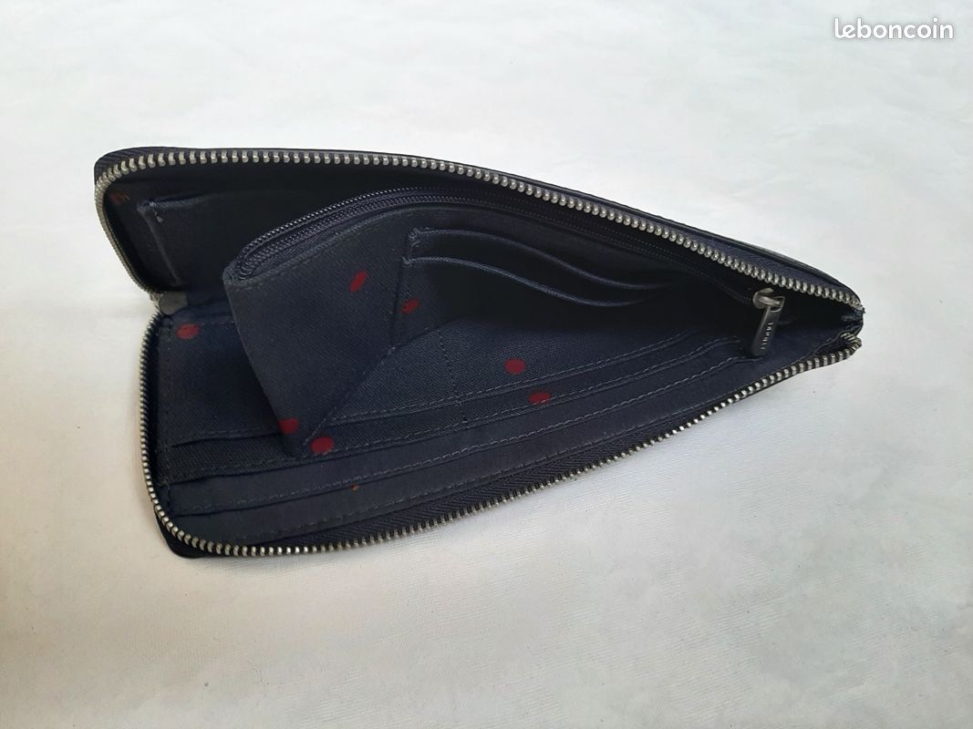Compagnon Esprit Portefeuille Bleu Marine 22cmx10cm (image 11)