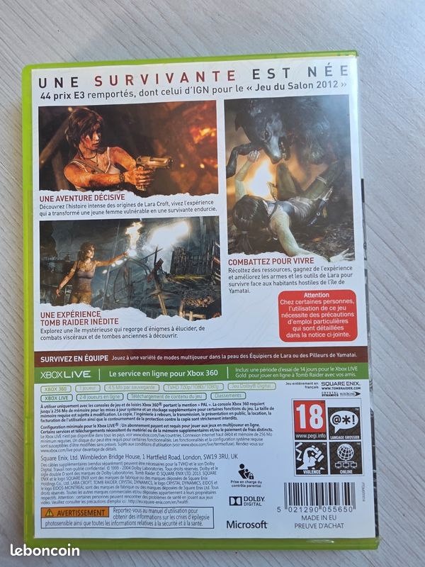 ​Jeu Xbox 360 - Tomb Raider (Édition Combat Strike) (image 2)