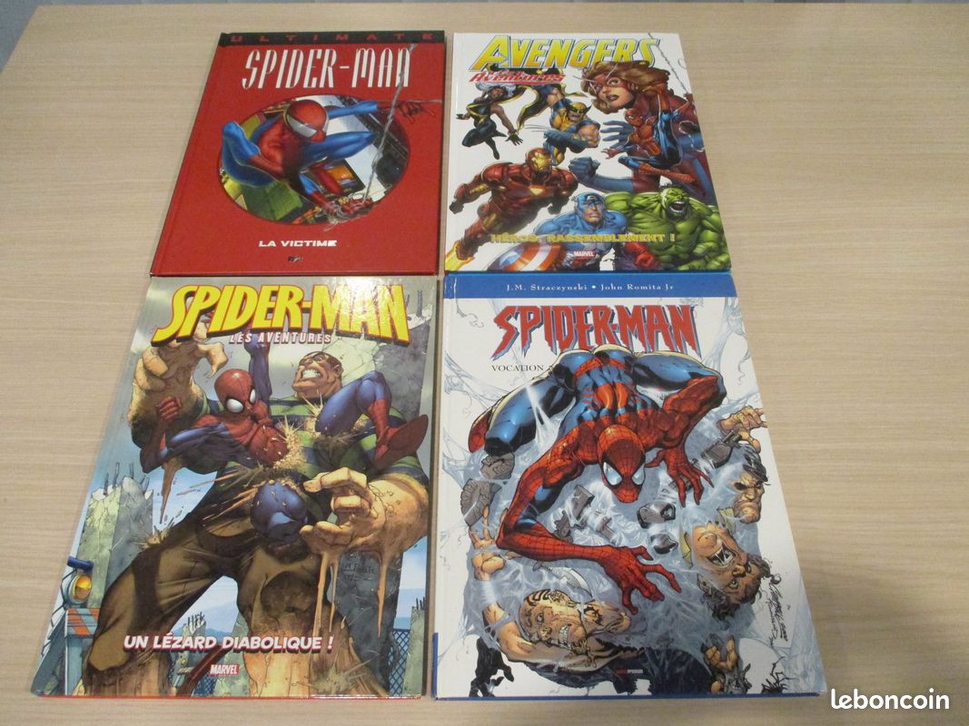 LOT 4 COMICS SPIDER-MAN GRAND FORMAT CARTONNE - AUTEURS DIVERS - Edit. DIVERS (image 1)