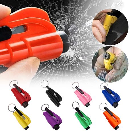 Porte-clés brise-vitre de voiture portable, marteau de sécurité